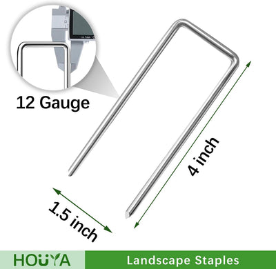 50 Grapas Paisaje 4pulg Estacas Jardín Galvanizadas