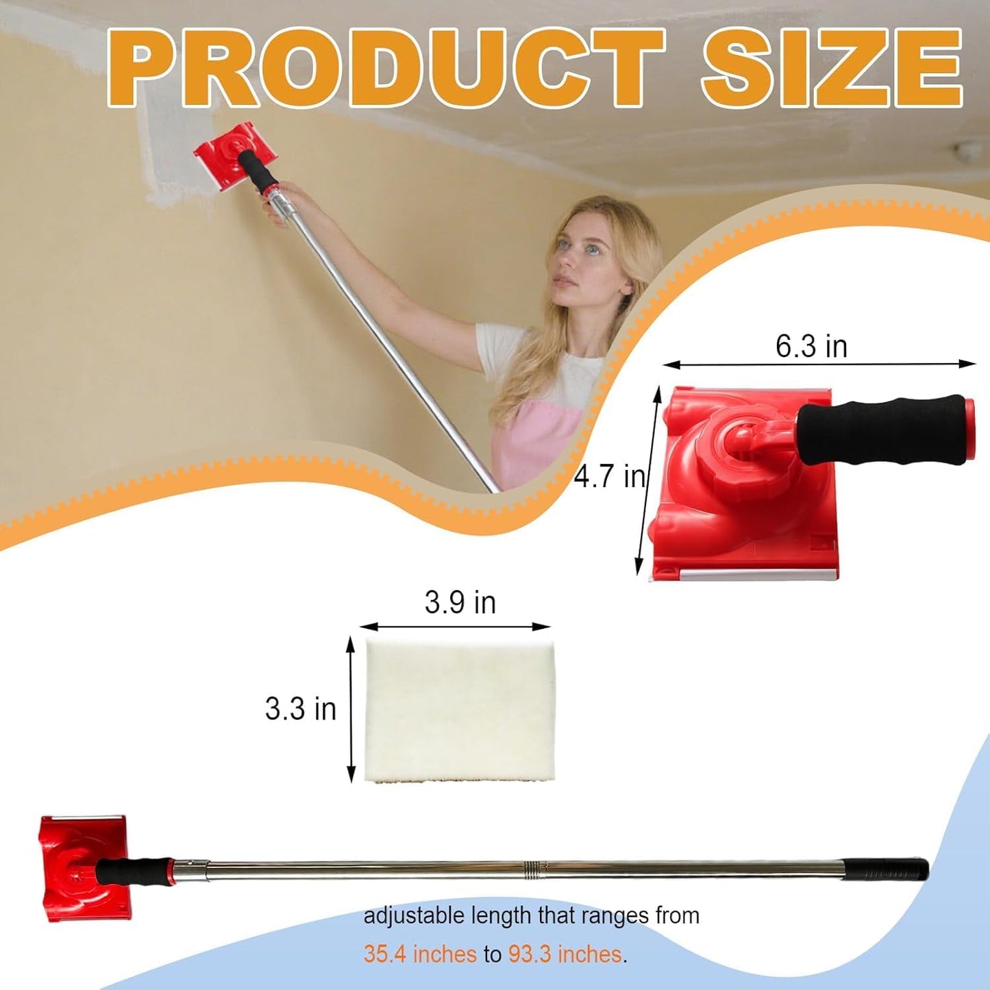 Herramienta bordeadora poste ajustable 35-93pulg