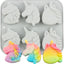 Moldes de caramelo de silicona unicornio 6 cavidades para decorar tortas