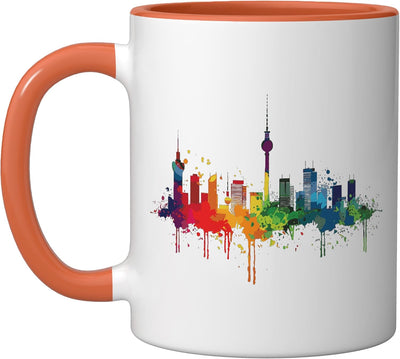 Taza Cerámica Roth Naranja/Blanco
