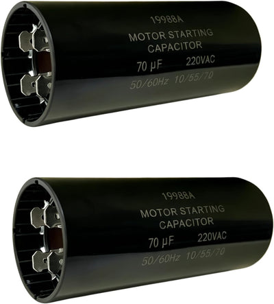 2 Condensadores Arranque 1/2HP 70 MFD
