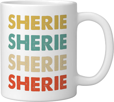 Taza cerámica Sherie Name blanca