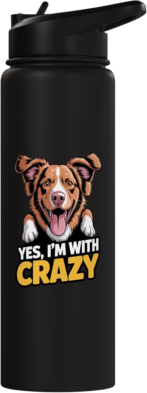 Botella agua aislada acero inox perro de agua