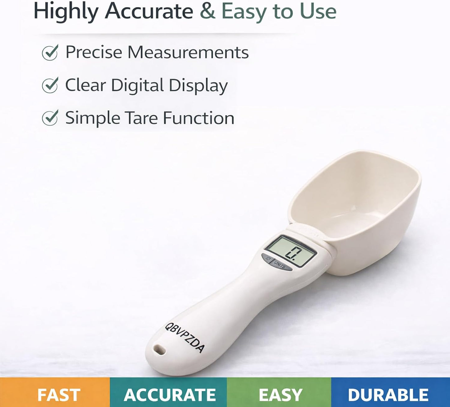 Cuchara medidora digital de cocina con báscula electrónica y calculadora nutricional