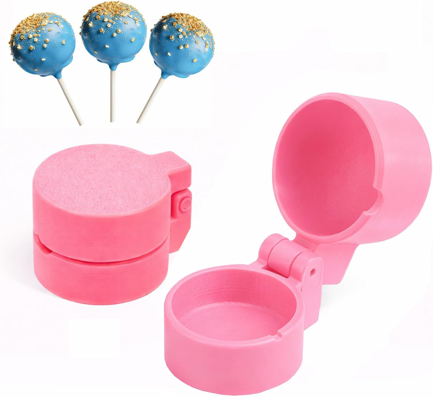 Set 2 Moldes Redondos Tarta Plástico ABS Kit Hornear Rosa