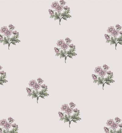 Papel tapiz floral rosa claro removible 17x196pulg
