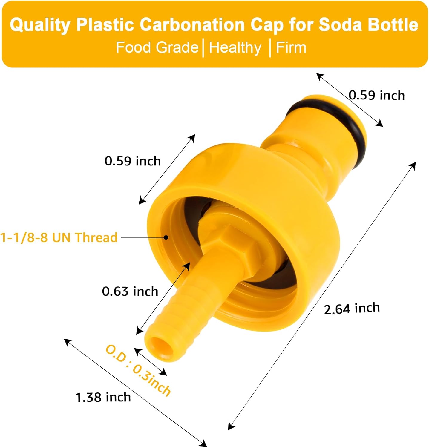 Tapa de carbonatador de plástico para botella de soda paquete de 3