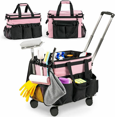 Bolsa limpieza con ruedas carrito desmontable tapa