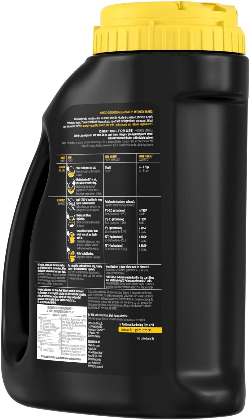 Gránulos nutrición vegetal multiusos 2.5lb para 240ft2