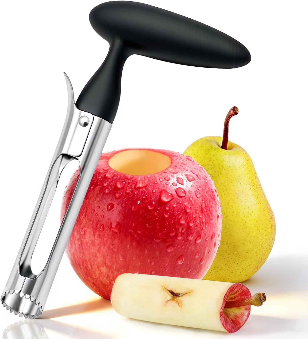 Descorazonador manzana acero inox hoja dentada ergonómico