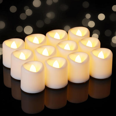 Pack 12 Velas Votivas LED Parpadeantes 1.5x1.6pulg