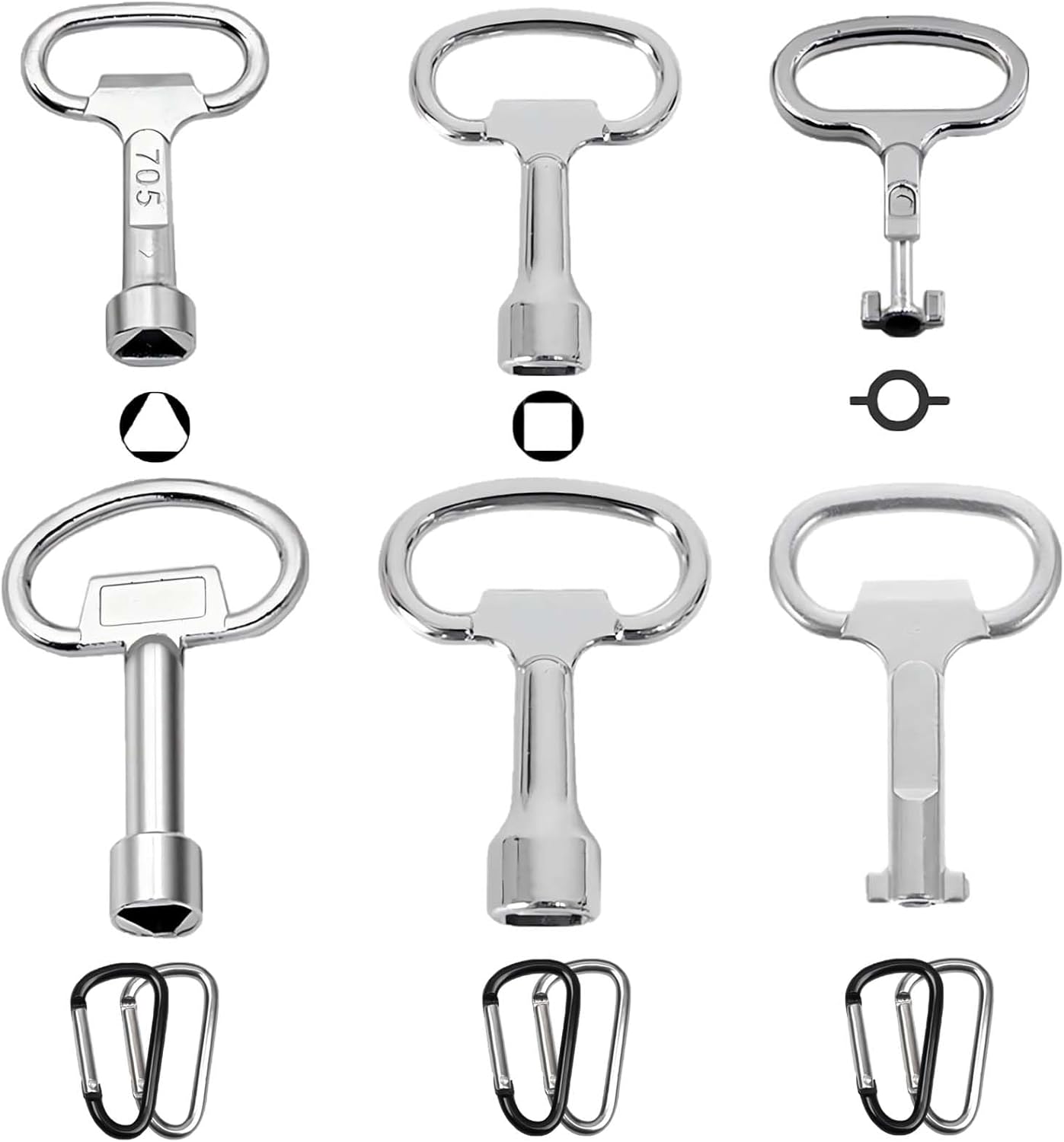 Llave Sillcock 12 Pzas Triangular 0.315pulg y 0.354pulg