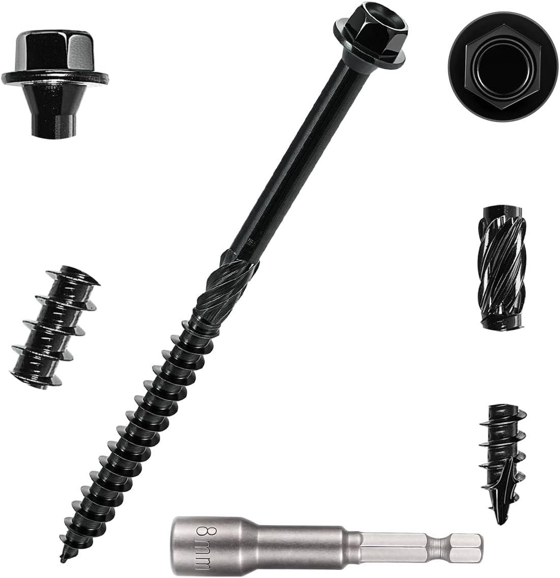 Set 100 piezas clavos madera hexagonales resistentes