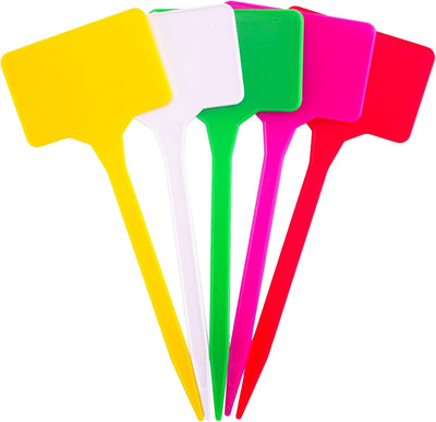 Etiquetas plantas 6pulg plástico grueso impermeables multicolor