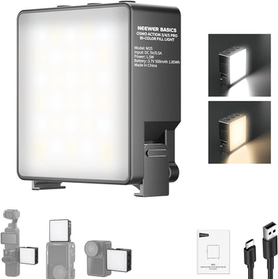 Luz LED magnética bicolor para DJI OSMO Nano Action 3 4 5 Pro CRI95