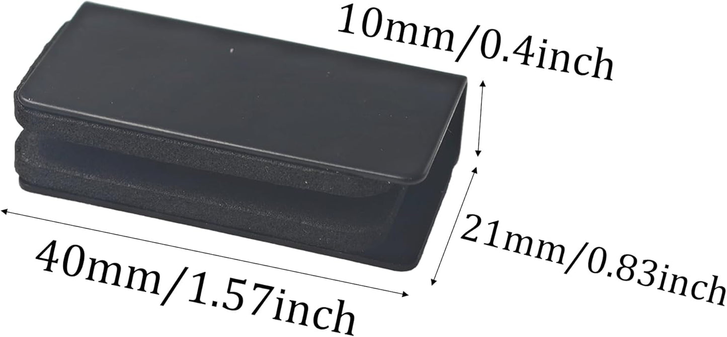 8 Placas Cristal 1.6pulg Abrazaderas Rectangulares Cierre Magnético