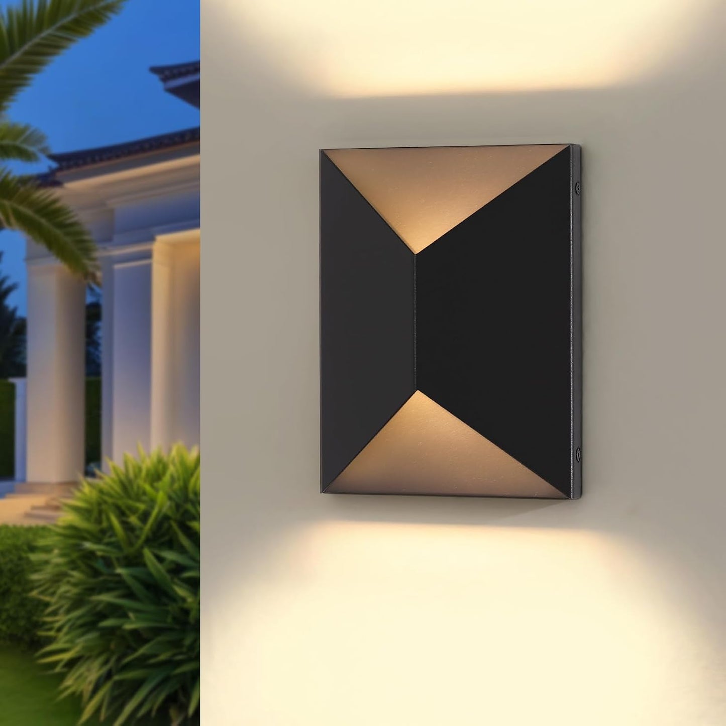 Aplique LED aluminio pared exterior 12W 3000K negro
