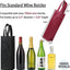 Bolsas para botellas de vino reutilizables rojas con asas paquete 10