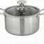 Olla sopa titanio tapa vidrio 9.5pulg base 3 capas comp ind