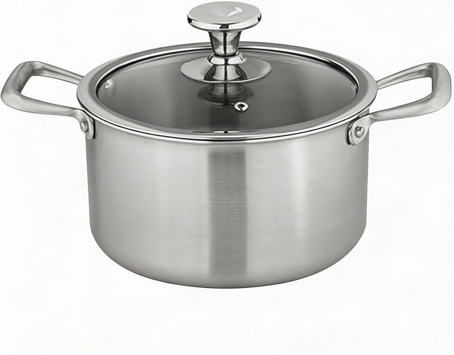 Olla sopa titanio tapa vidrio 9.5pulg base 3 capas comp ind