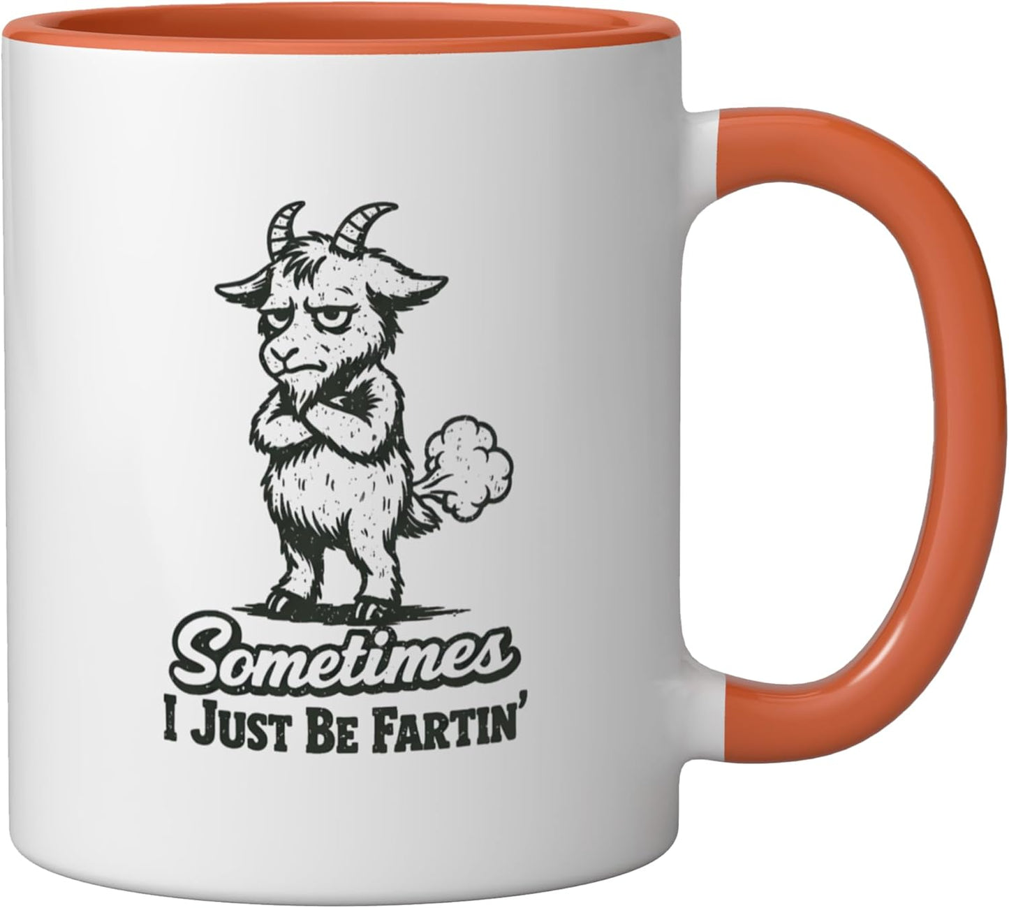 Taza de cerámica de cabra que hace ruido divertida para hombres