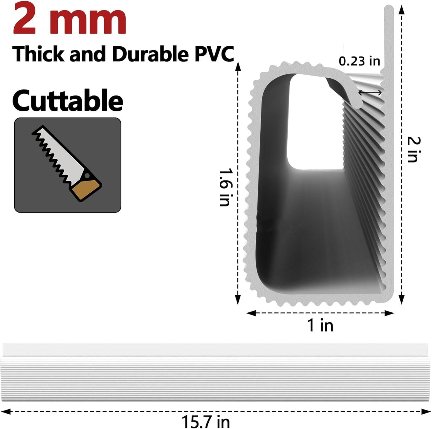 6 Pzas Canaleta Cable Autoadhesiva para Escritorio