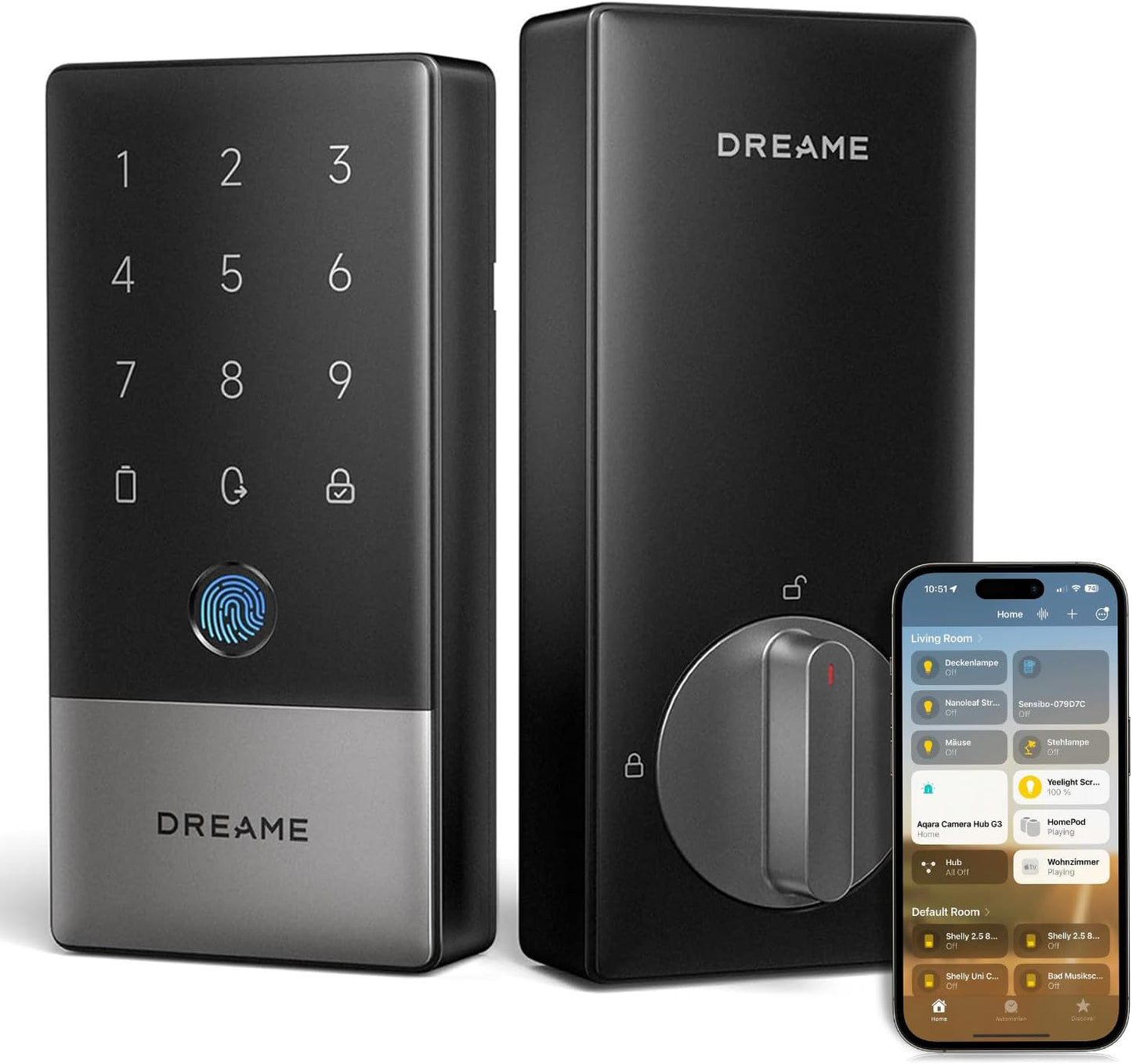 Cerradura puerta inteligente Wi-Fi con huella dactilar IP65