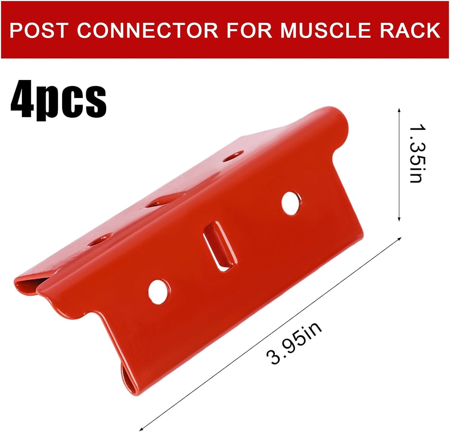 4 Pzas Acoplador Poste 1.25pulg Comp Soporte Muscular