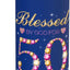Botella de agua acero inoxidable aislada cumpleaños 50 años