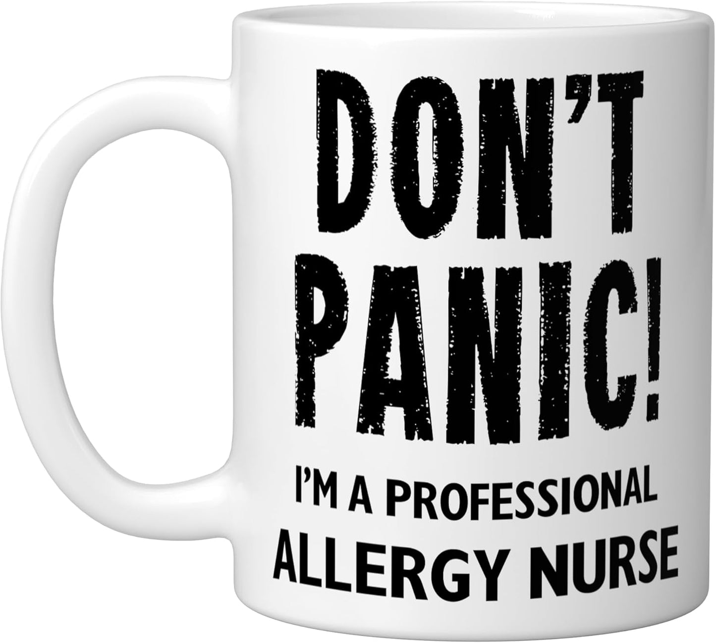 Taza Cerámica para Alergia Blanca