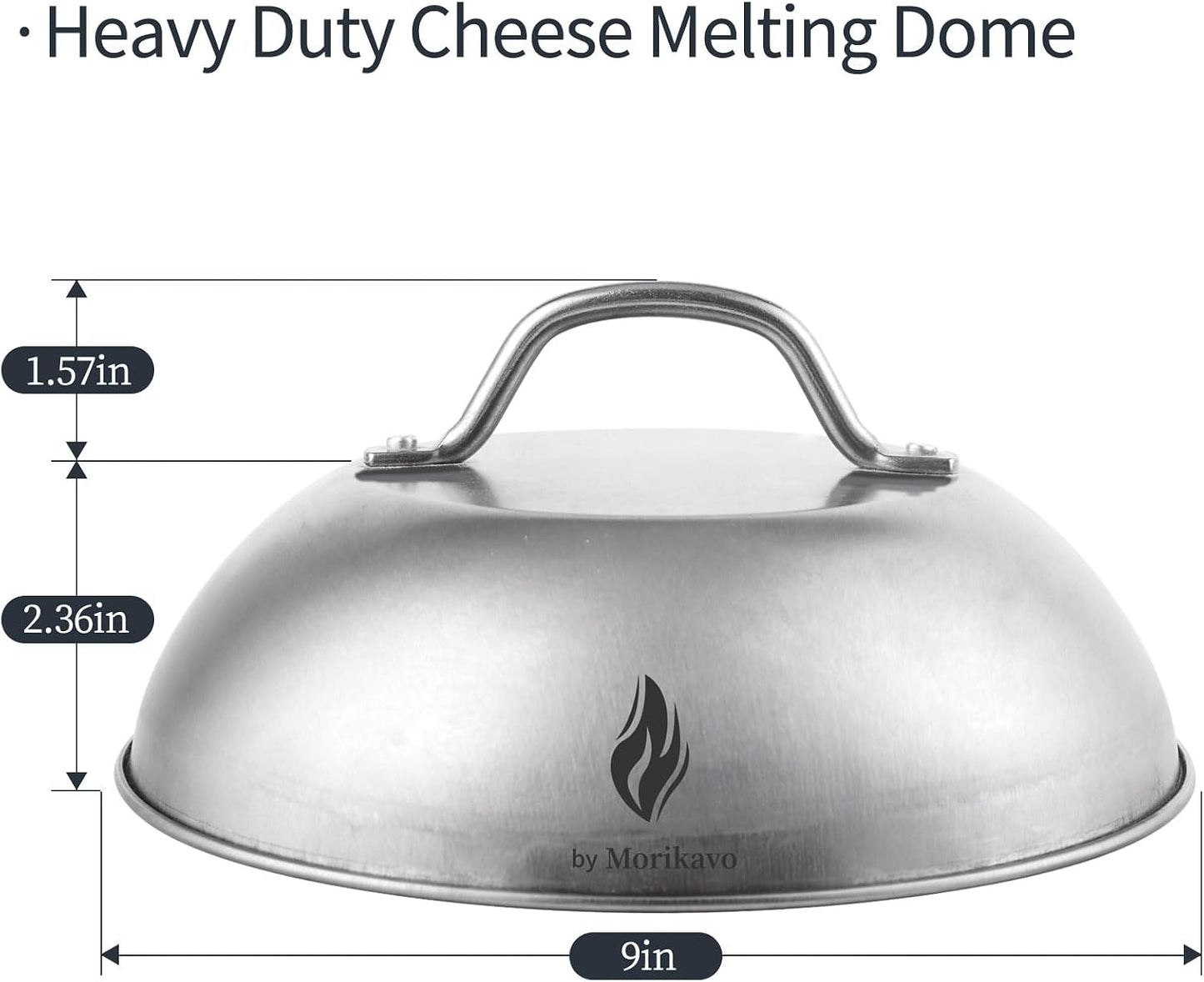 Cúpula queso acero inox 9pulg tapa parrilla