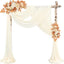 Tela drapeada arco boda 4 paneles 20ft x 28pulg gasa transparente
