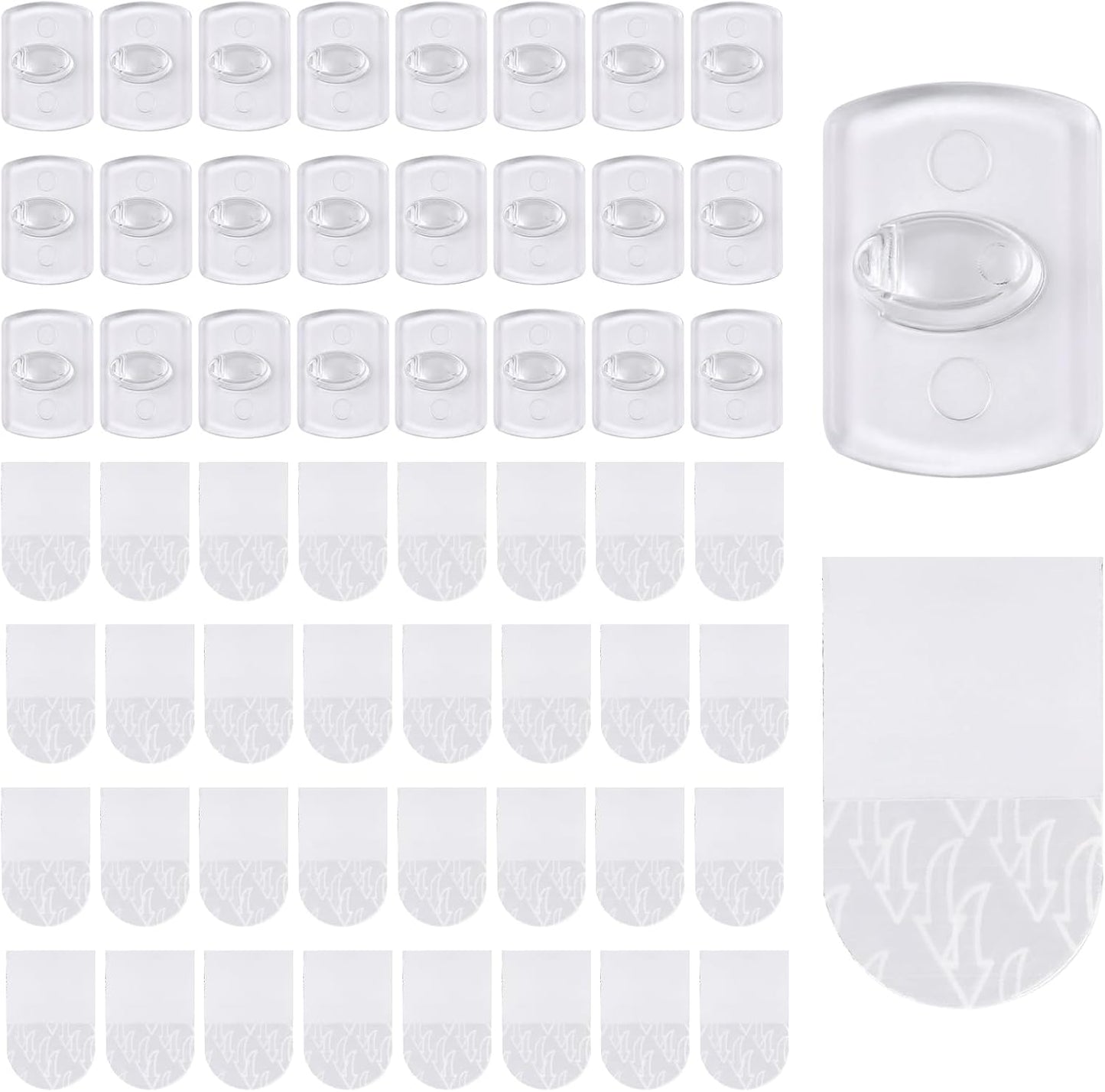 Clips luz interior 100 ganchos plástico 120 tiras goma navideño