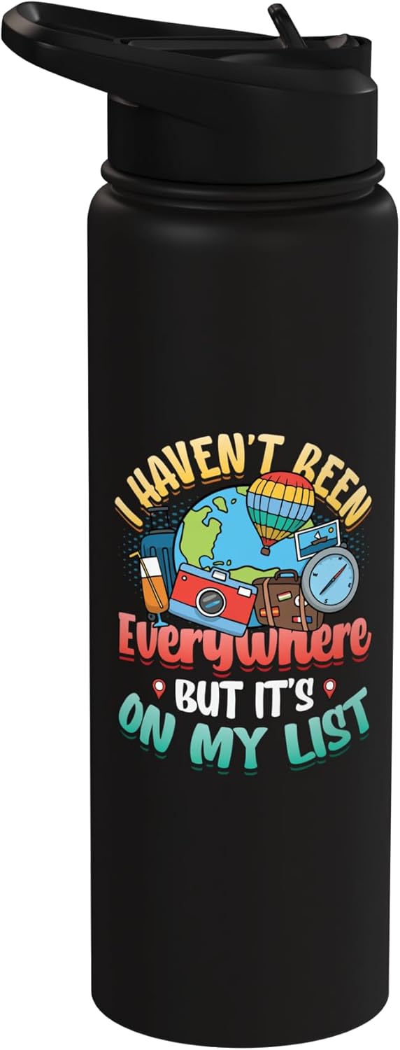 Botella de agua acero inoxidable aislada para viajeros