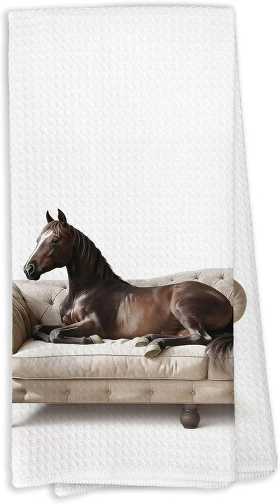 Toalla de cocina con caballo vintage para baño y cocina