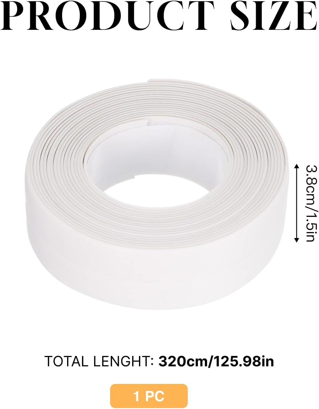 Cinta selladora autoadhesiva blanca para inodoro y azulejos