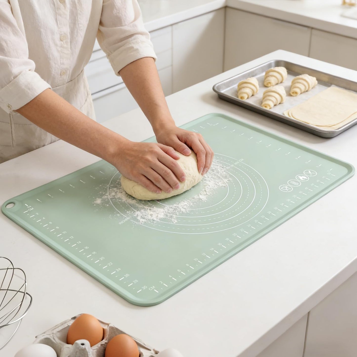 Tapete de silicona para pastelería antideslizante con bordes elevados