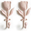 Ganchos pared tulipán rosa pack 2 estilo granja metal resistente