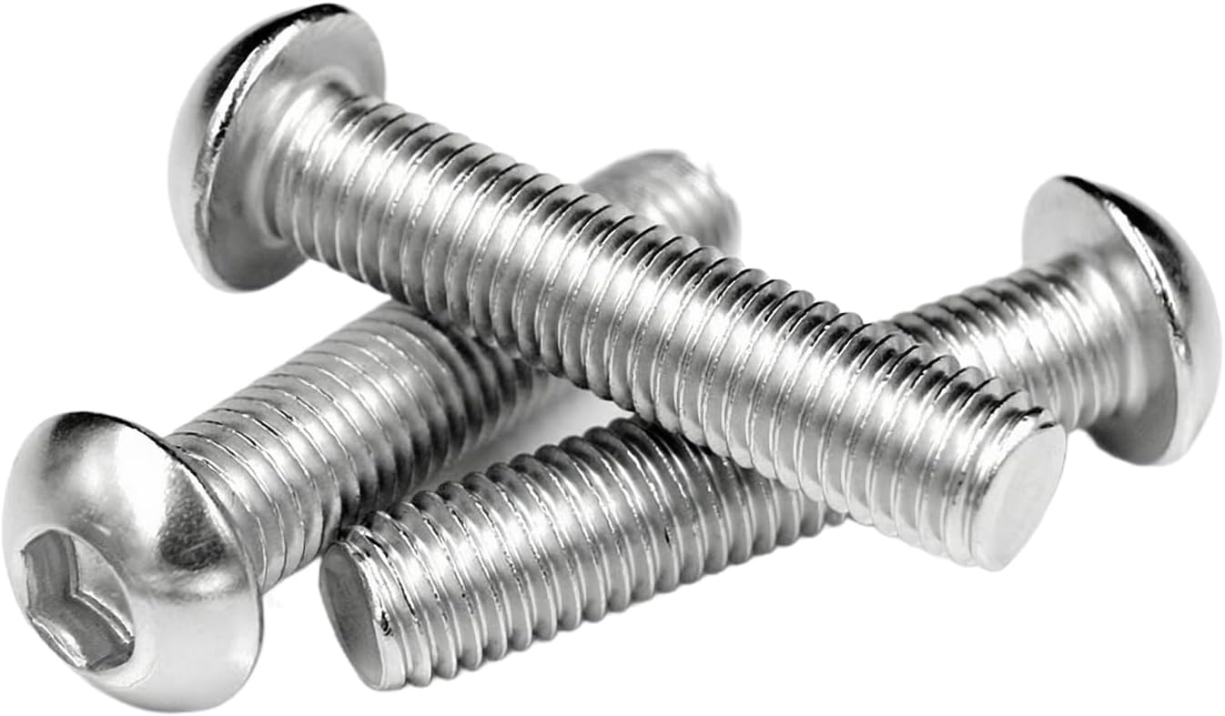 Tornillos hex M5x0.787pulg set 30 acero inox 304