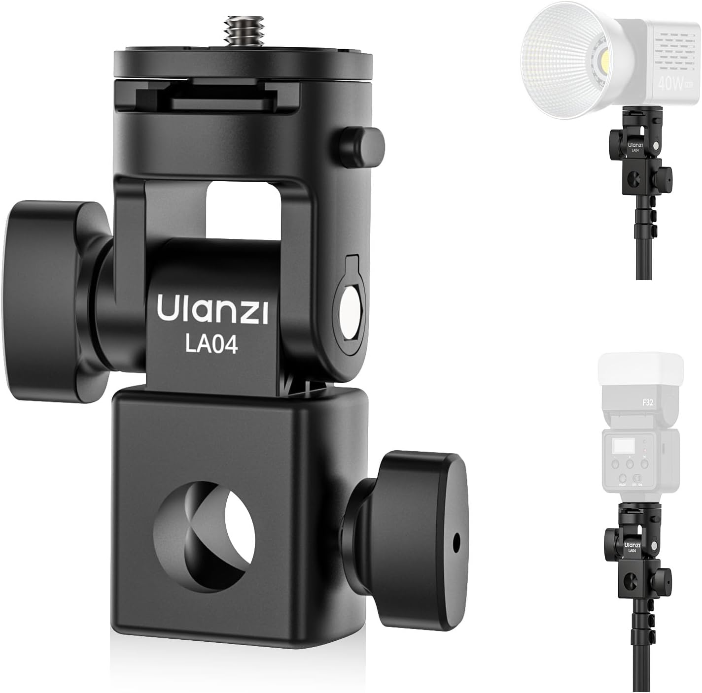 Adaptador soporte luz 1/4 placa liberación rápida