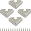 24 Protectores Esquina Metal Plateado Vintage