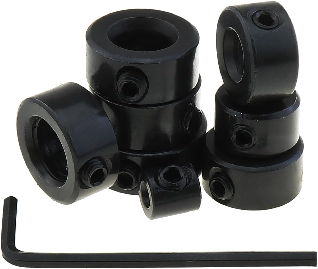 2 Set Anillos Tope Broca Tamaños 1/8-5/8 Con Llave Hex