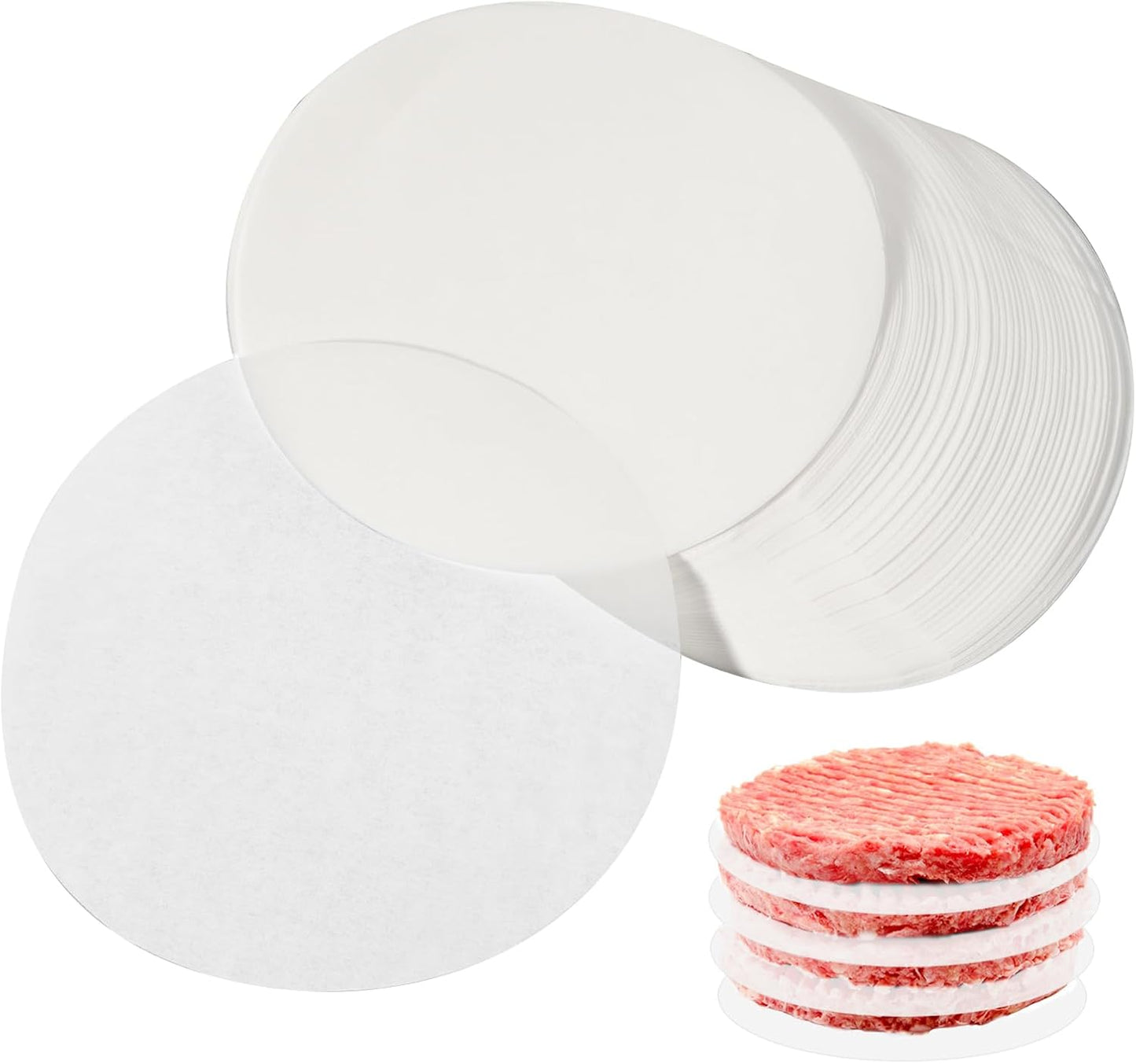 500 Hojas Papel Hamburguesa 4.5pulg Antiadherentes