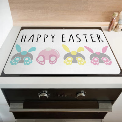 Fundas cristal estufa eléctrica Pascua conejitos coloridos