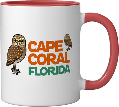 Taza de cerámica con burro de Florida rojo/blanco