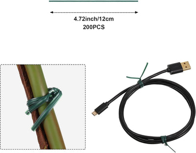 200 Corbatas Plástico Navidad 4.72pulg Lazo Decorativo Árbol Corona