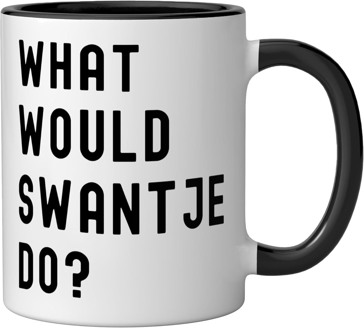 Taza cerámica What Would Swantje Do? Negro/Blanco