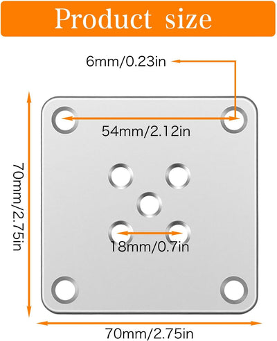 4 Pzas Placas Montaje Patas Muebles Conector T Metal