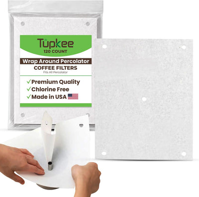 Filtros café percolador 120 uds comp 120 blancos USA