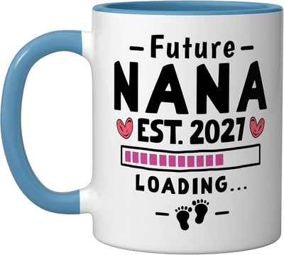 Taza Cerámica Futura Abuela Primera Vez Azul/Blanco